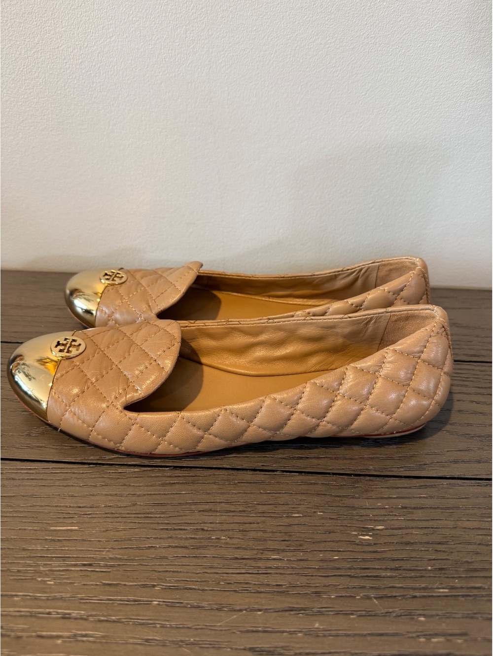 Tory Burch Quilted Leather Flats Size 7.5 - Picture 3 of 7